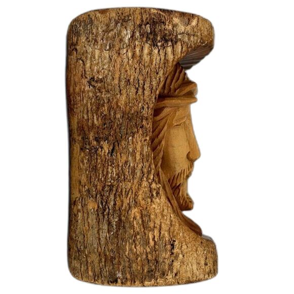 Wooden Relief, Face Of Jesus Christ, Crown Of Thorns Hand Carved In Philippines - Picture 5 of 8